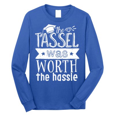The Tassel Was Worth The Hassle Funny Graduation Day Vintage Funny Gift Long Sleeve Shirt