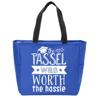 The Tassel Was Worth The Hassle Funny Graduation Day Vintage Funny Gift Zip Tote Bag