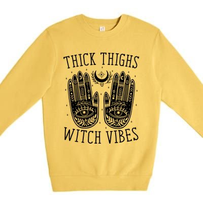 Thick Thighs Witch Vibes Premium Crewneck Sweatshirt