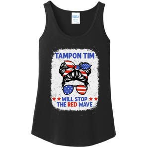 Tampon Tim Will Stop The Red Wave Women For Harris Walz Ladies Essential Tank