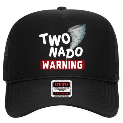 Twonado Tornado Watcher Chaser Birthday High Crown Mesh Back Trucker Hat