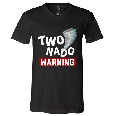 Twonado Tornado Watcher Chaser Birthday V-Neck T-Shirt