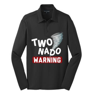 Twonado Tornado Watcher Chaser Birthday Silk Touch Performance Long Sleeve Polo