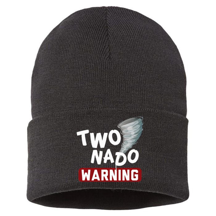 Twonado Tornado Watcher Chaser Birthday Sustainable Knit Beanie