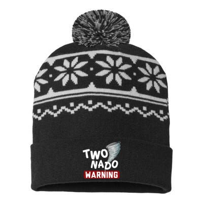 Twonado Tornado Watcher Chaser Birthday USA-Made Snowflake Beanie