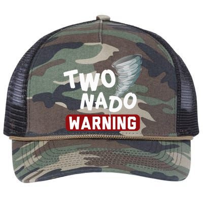 Twonado Tornado Watcher Chaser Birthday Retro Rope Trucker Hat Cap