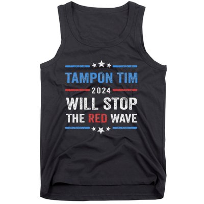 Tampon Tim Will Stop The Red Wave Vote Harris Walz 2024 Tank Top