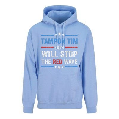 Tampon Tim Will Stop The Red Wave Vote Harris Walz 2024 Unisex Surf Hoodie