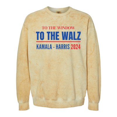 To The Window To The Waltz Walz Kamala Harris Tim Waltz Walz Colorblast Crewneck Sweatshirt