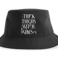 Thick Thighs Witch Vibes Funny Halloween Sustainable Bucket Hat