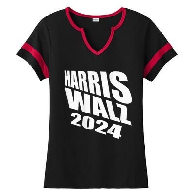 To The Window To The Walz Harris Walz 2024 Vote Ladies Halftime Notch Neck Tee