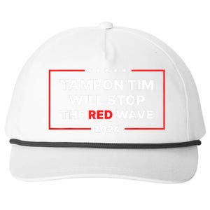 Tampon Tim Will Stop The Red Wave Funny Vote Harris Walz 2024 Snapback Five-Panel Rope Hat