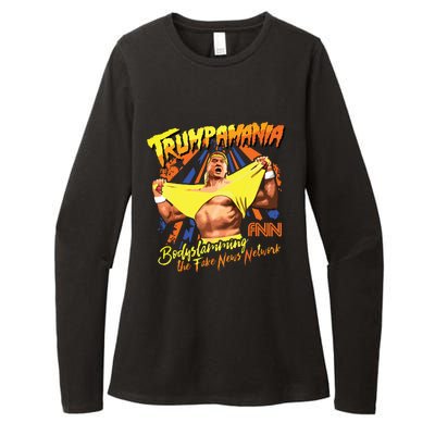 Trumpamania Trump Wrestling Meme Trumpamania Womens CVC Long Sleeve Shirt