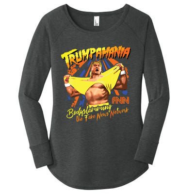 Trumpamania Trump Wrestling Meme Trumpamania Women's Perfect Tri Tunic Long Sleeve Shirt