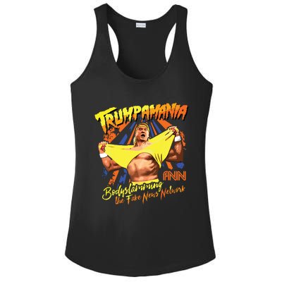 Trumpamania Trump Wrestling Meme Trumpamania Ladies PosiCharge Competitor Racerback Tank