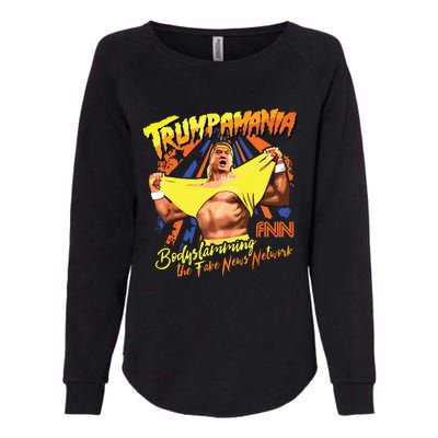 Trumpamania Trump Wrestling Meme Trumpamania Womens California Wash Sweatshirt