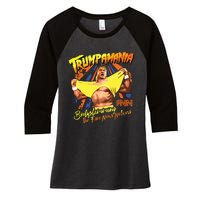 Trumpamania Trump Wrestling Meme Trumpamania Women's Tri-Blend 3/4-Sleeve Raglan Shirt