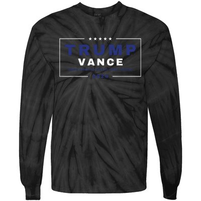 Trumpamania Trumpamania Wrestler Trump Vance Vp Maga Tie-Dye Long Sleeve Shirt