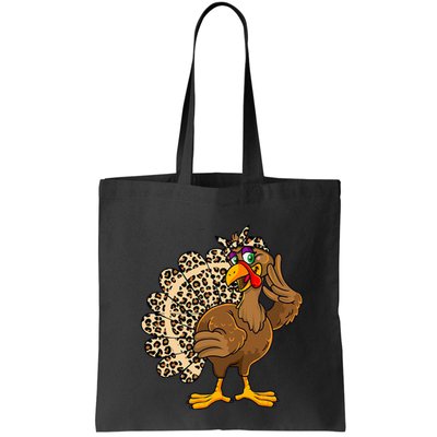 Thanksgiving Turkey Women Girl Leopard Print Autumn Fall Bag