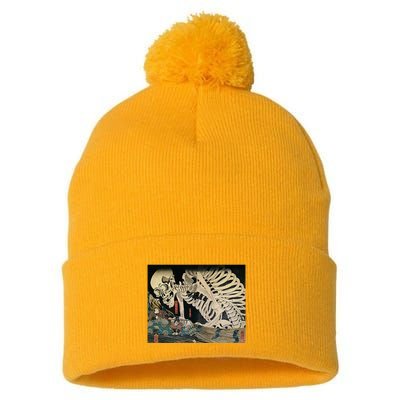 Takiyasha The Witch And The Skeleton Spectre By Utagawa Kuniyoshi Pom Pom 12in Knit Beanie