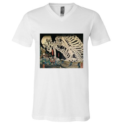 Takiyasha The Witch And The Skeleton Spectre By Utagawa Kuniyoshi V-Neck T-Shirt