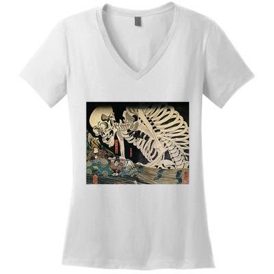 Takiyasha The Witch And The Skeleton Spectre By Utagawa Kuniyoshi Women's V-Neck T-Shirt
