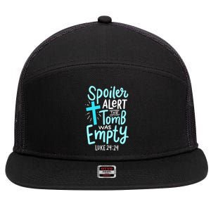 The Tomb Was Empty Luke 24:24 7 Panel Mesh Trucker Snapback Hat