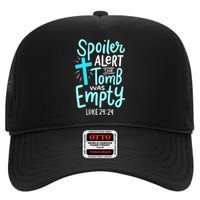 The Tomb Was Empty Luke 24:24 High Crown Mesh Back Trucker Hat