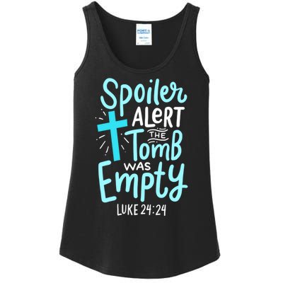 The Tomb Was Empty Luke 24:24 Ladies Essential Tank