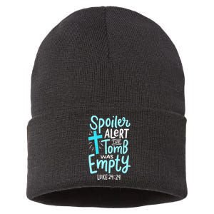 The Tomb Was Empty Luke 24:24 Sustainable Knit Beanie