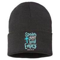 The Tomb Was Empty Luke 24:24 Sustainable Knit Beanie