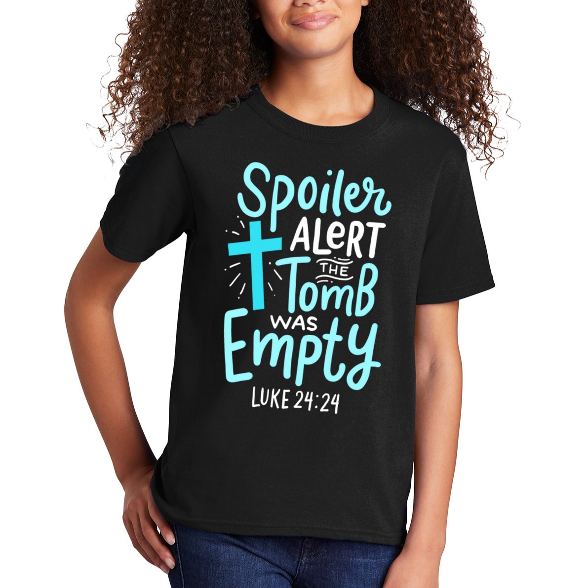 The Tomb Was Empty Luke 24:24 Kids T-Shirt