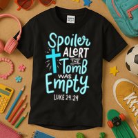 The Tomb Was Empty Luke 24:24 Kids T-Shirt