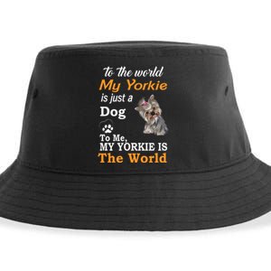 To The World My Yorkie Is The World Sustainable Bucket Hat