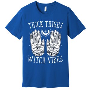 Thick Thighs Witch Vibes Halloween Gift Premium T-Shirt