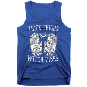 Thick Thighs Witch Vibes Halloween Gift Tank Top