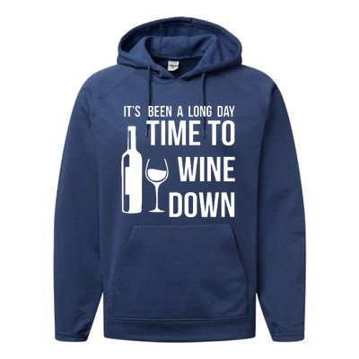 Time To Wine Down Performance Fleece Hoodie