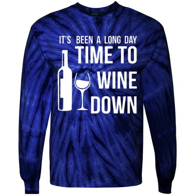 Time To Wine Down Tie-Dye Long Sleeve Shirt