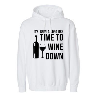 Time To Wine Down Garment-Dyed Fleece Hoodie