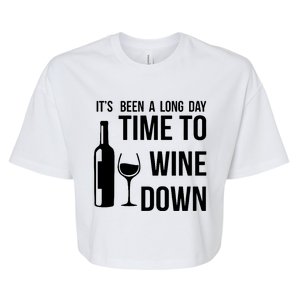 Time To Wine Down Bella+Canvas Jersey Crop Tee