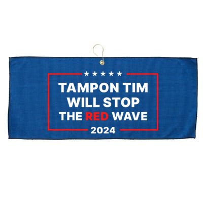 Tampon Tim Will Stop The Red Wave Large Microfiber Waffle Golf Towel