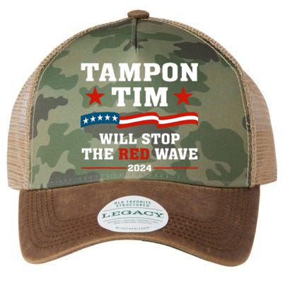 Tampon Tim Will Stop The Red Wave Legacy Tie Dye Trucker Hat