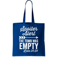 The Tomb Was Empty Spoiler Alert Vintage Easter Arrow Dark Gift Tote Bag