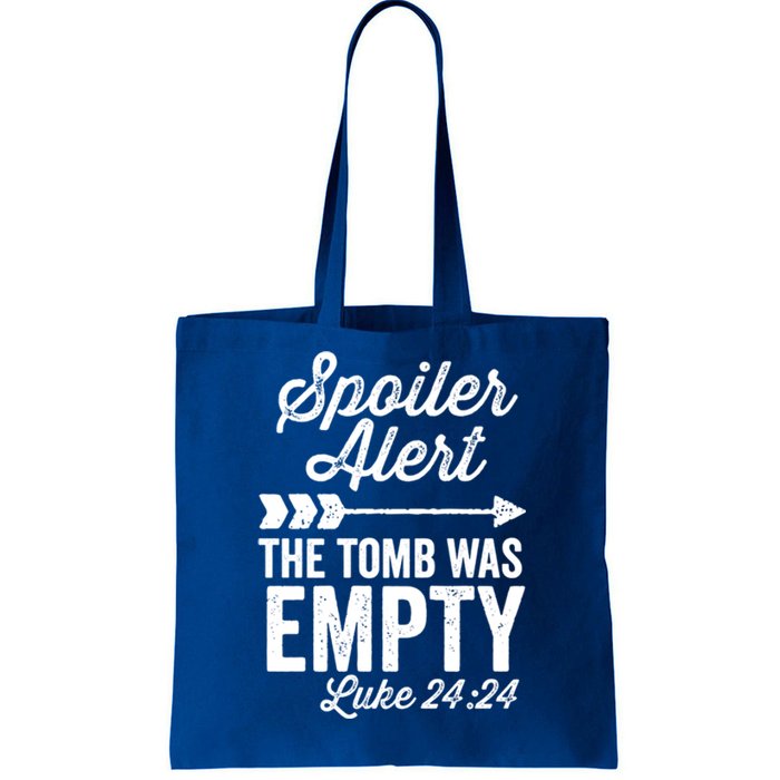 The Tomb Was Empty Spoiler Alert Vintage Easter Arrow Dark Gift Tote Bag