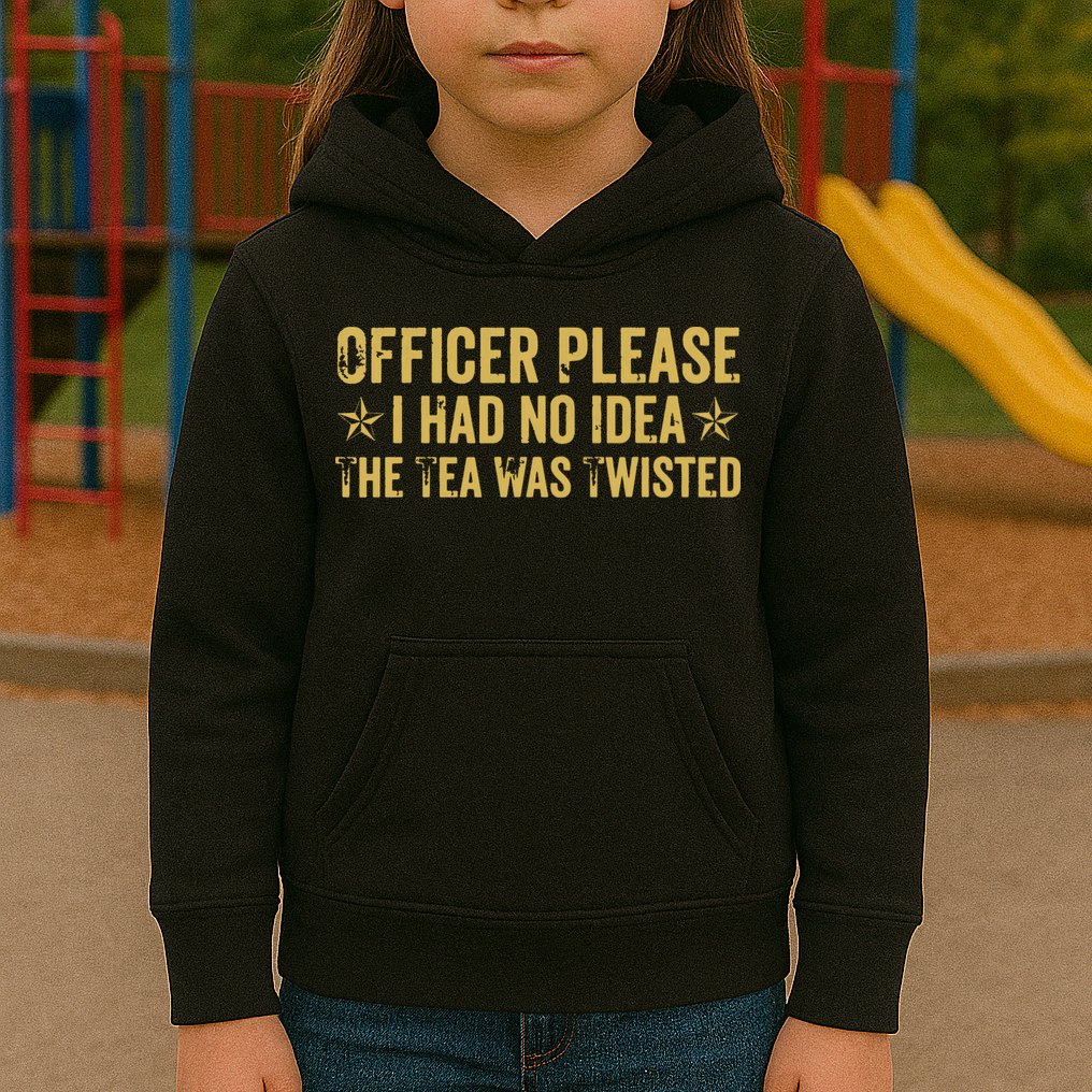 The Tea Was Twisted Quote Kids Hoodie