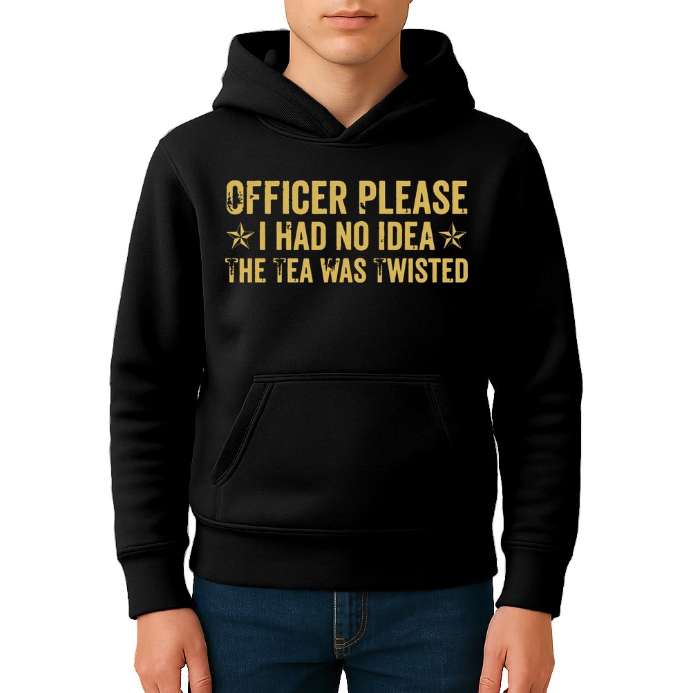 The Tea Was Twisted Quote Kids Hoodie
