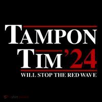 Tampon Tim Will Stop The Red Wave Wool Snapback Cap