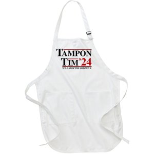 Tampon Tim Will Stop The Red Wave Full-Length Apron With Pockets