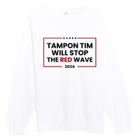 Tampon Tim Will Stop The Red Wave Premium Crewneck Sweatshirt