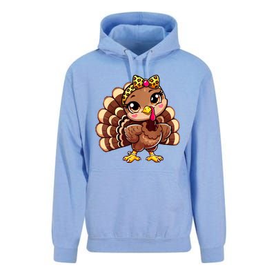 Thanksgiving Turkey Women Girl Leopard Autumn Unisex Surf Hoodie